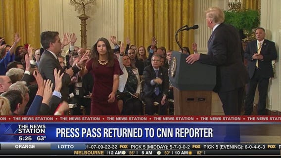 Press pass returned to CNN reporter