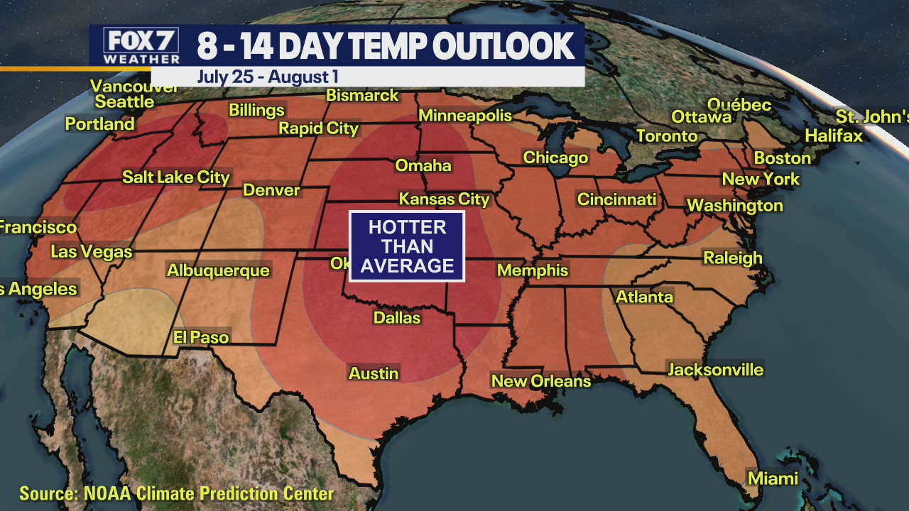 Heat advisory for Central Texas, hotter than average temperatures to continue
