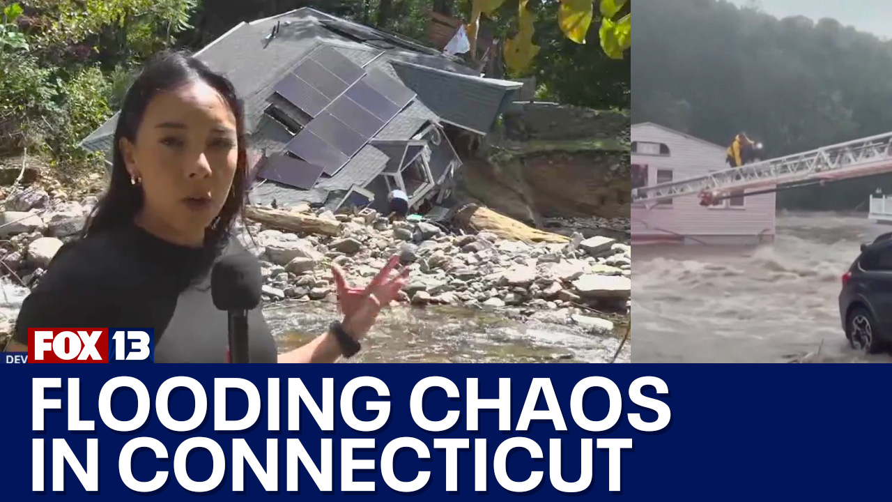 Flash flooding chaos in Connecticut