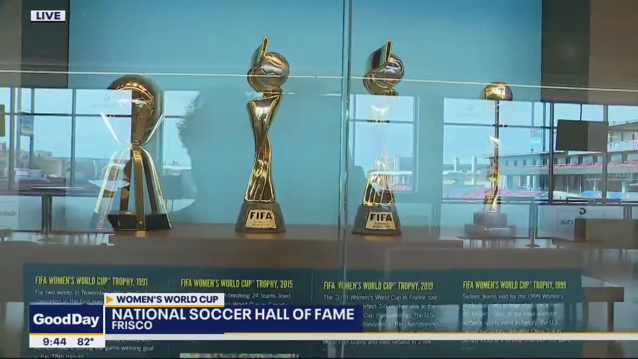 Women's World Cup trophies on display in Frisco