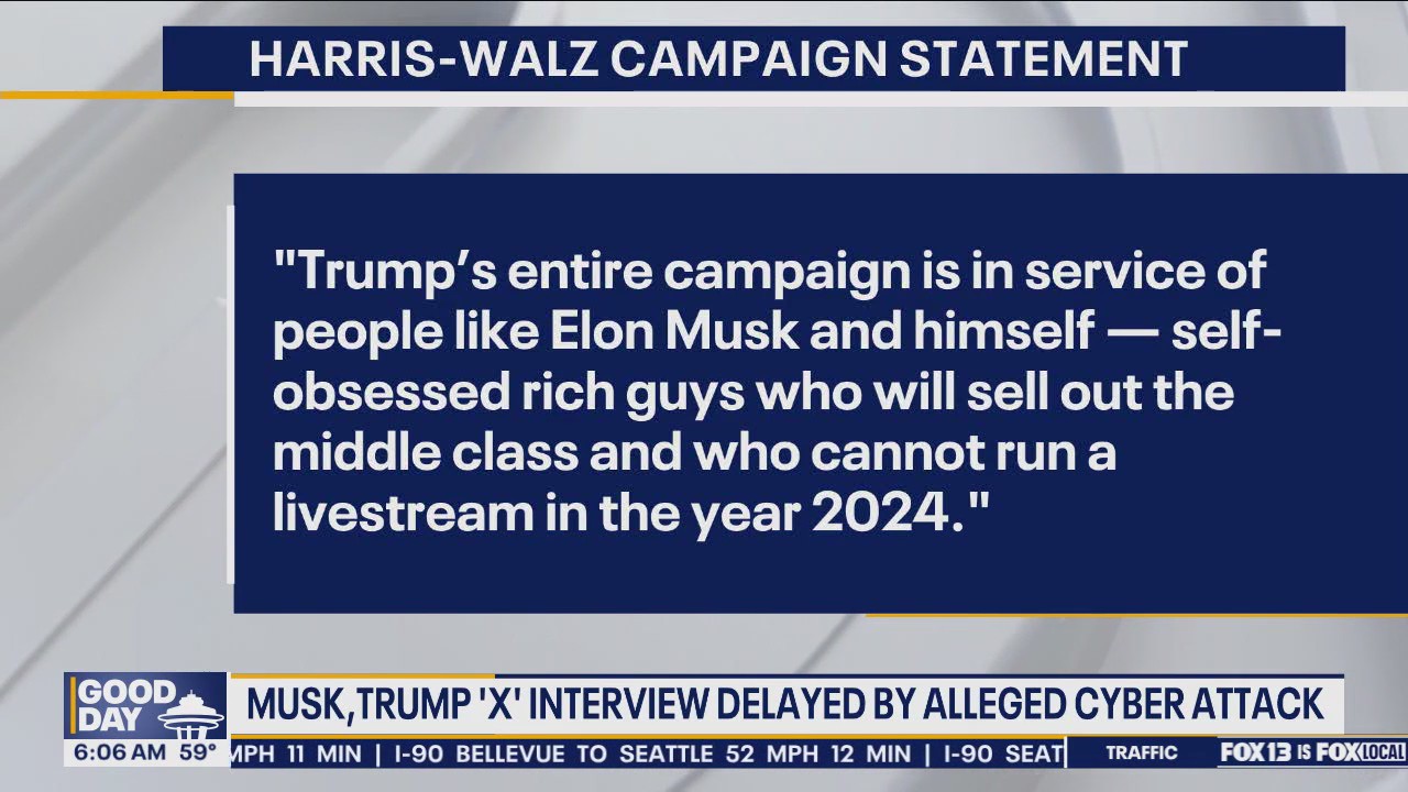 Musk, Trump 'X' interview delayed by alleged cyber attack