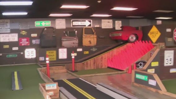 Indoor mini golf course