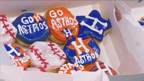 Houston Astros opening day donuts at Pena's Donuts
