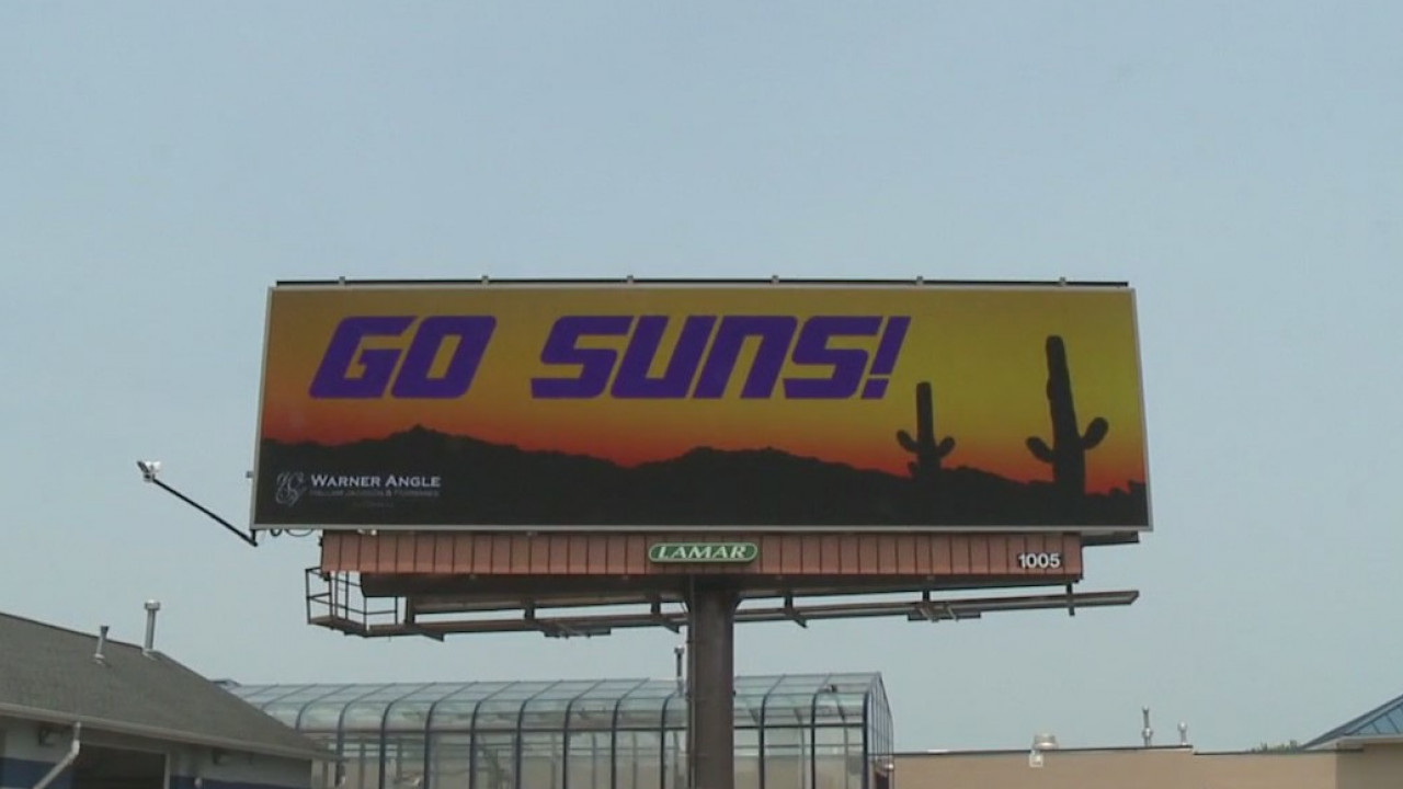 Phoenix law firm puts up 'Go Suns' billboard in downtown Milwaukee