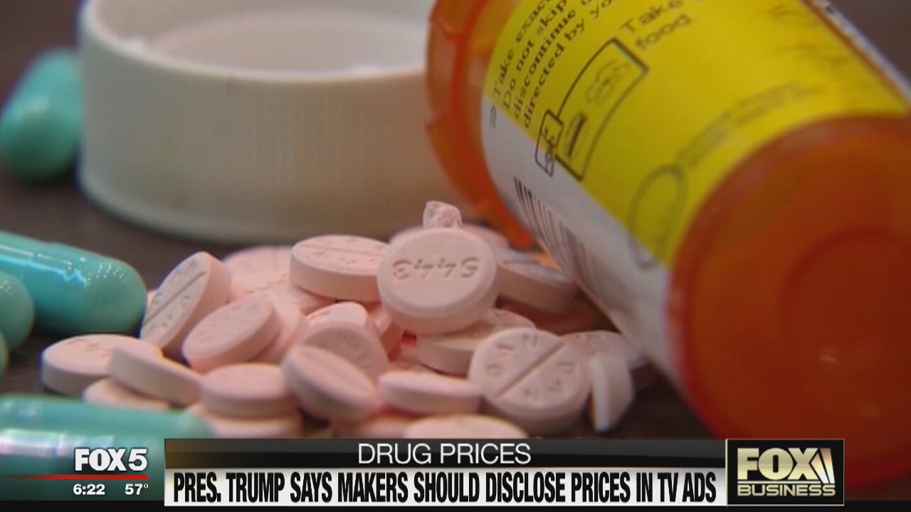 President Trump says drug makers should disclose prices in TV ads