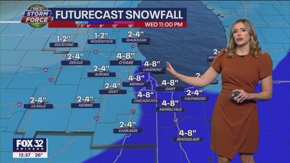 Afternoon forecast for Chicagoland on Jan. 23rd