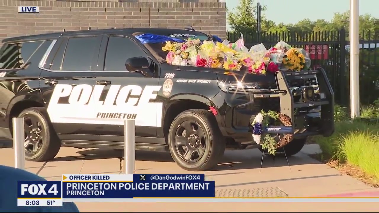 Princeton community mourns officer killed in crash | FOX 4 Dallas-Fort ...