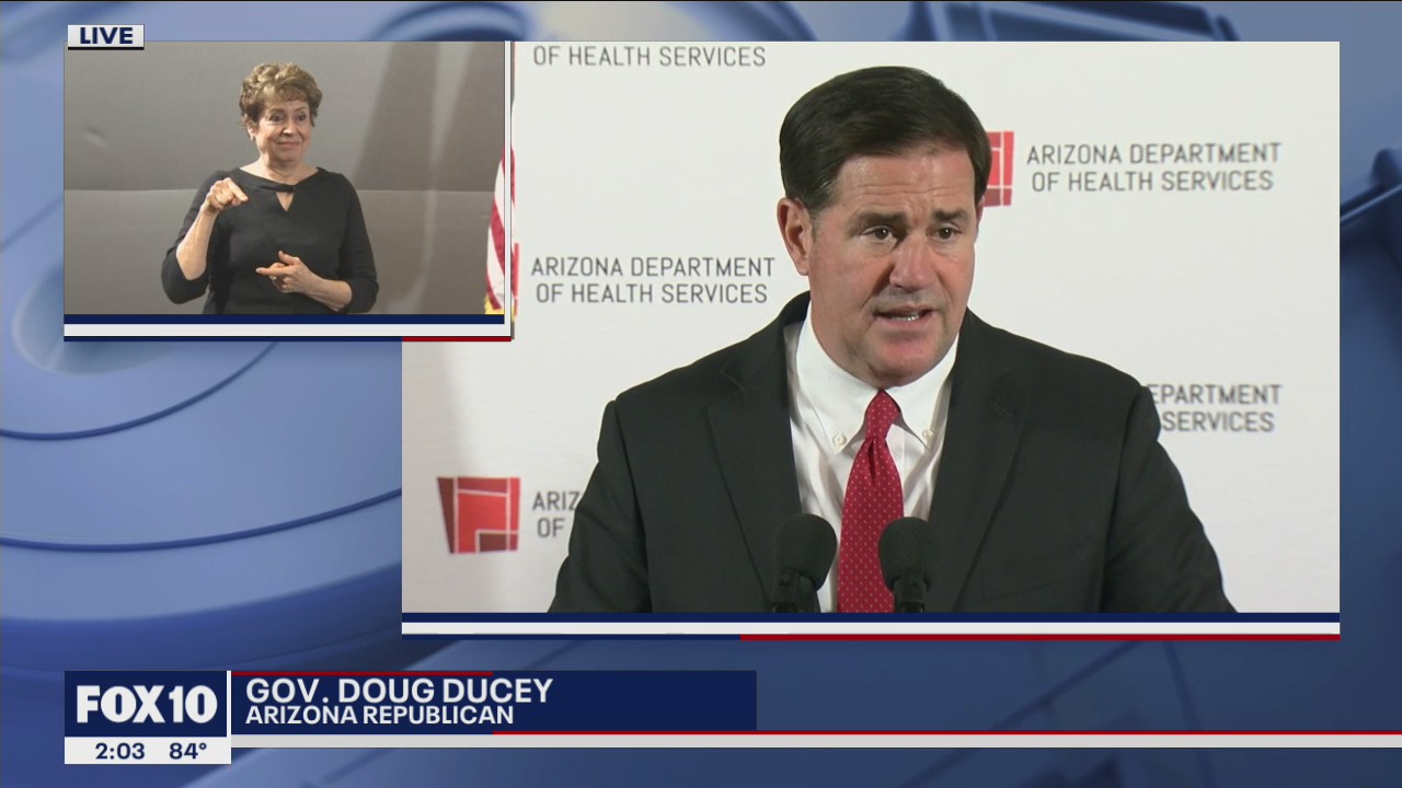 News conference: Gov. Doug Ducey provides major updates on COVID-19 in Arizona