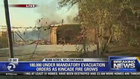 A home goes up in flames in Healdsburg