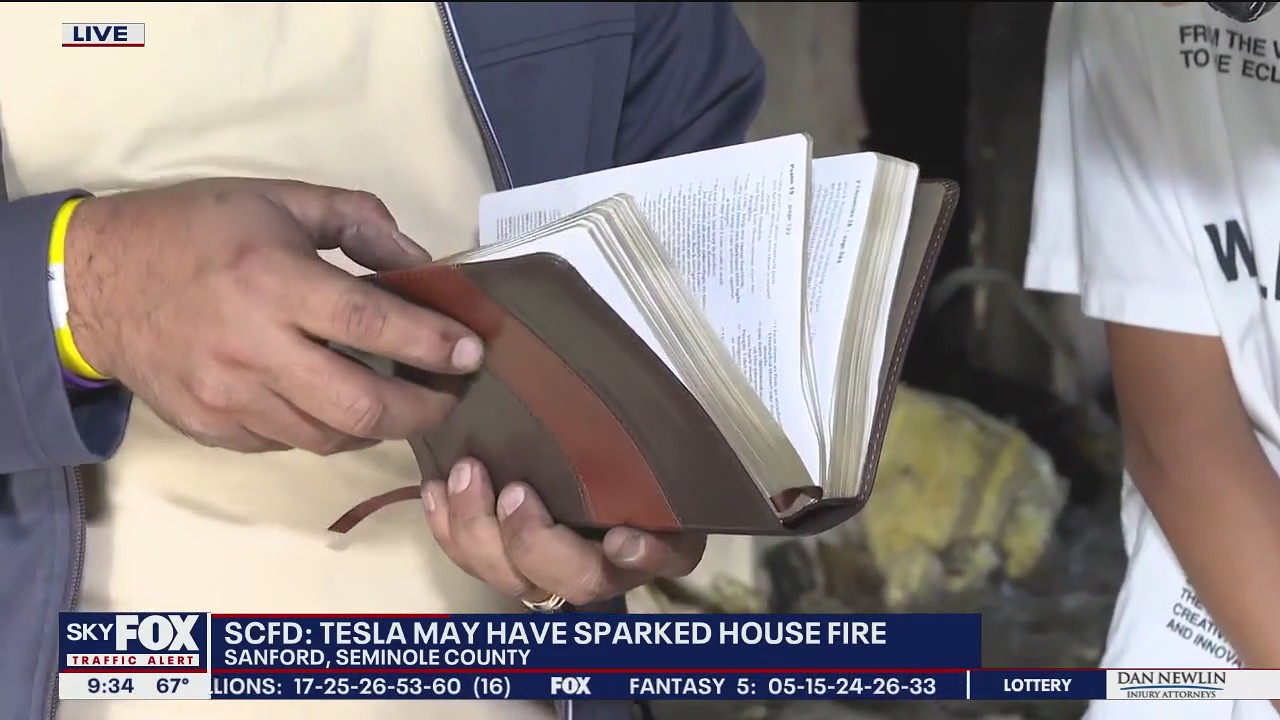 Bible survives destructive house fire: 'I cried'