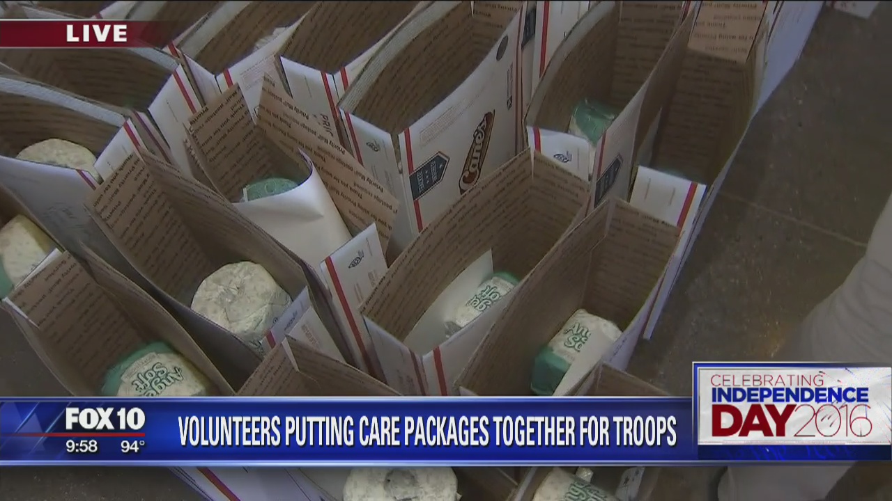 Raising Cane's packs care packages for troops