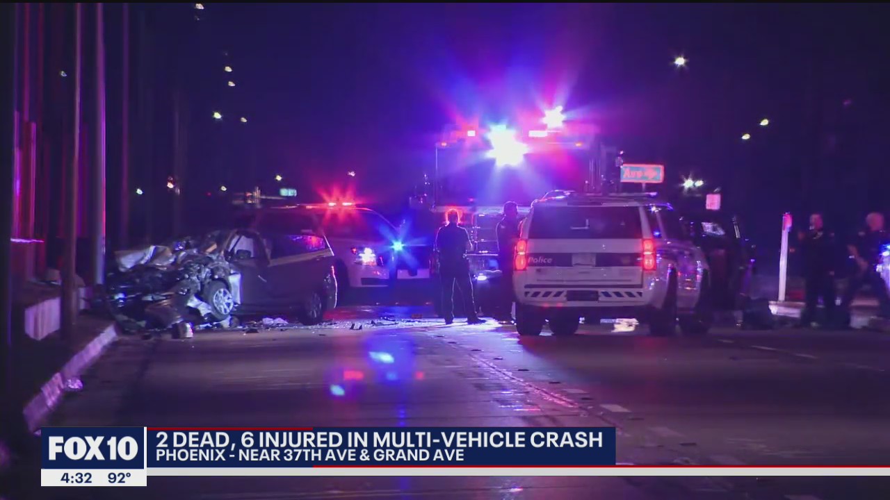 FD: 2 dead, 6 injured in multi-car crash in Phoenix | FOX 10 Phoenix