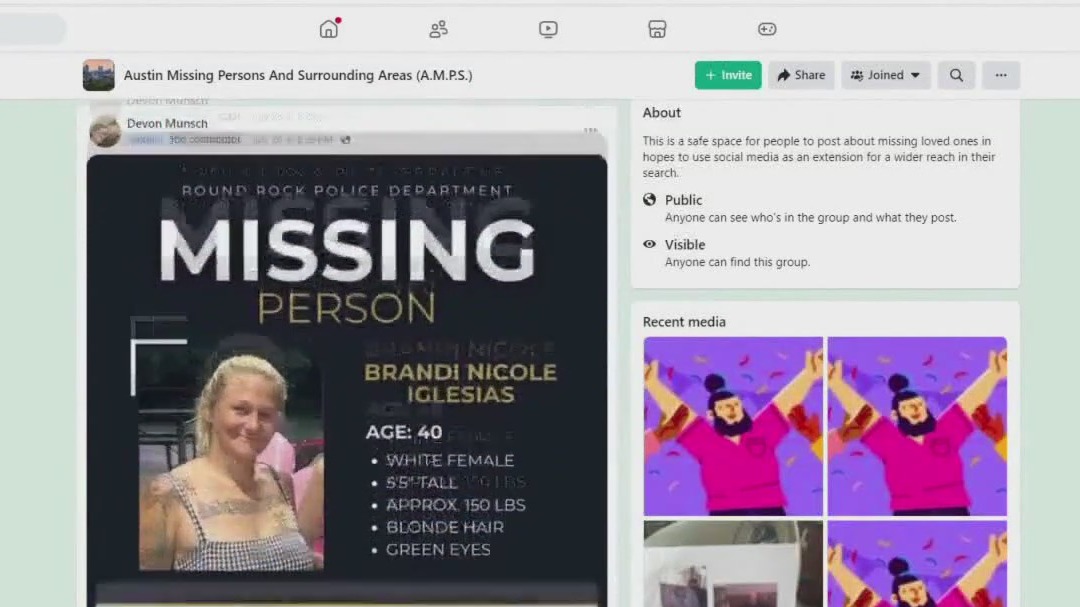 Missing in Texas: Facebook page raises awareness