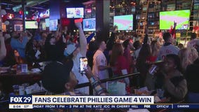 Fans celebrate Phillies Game 4 win in Philadelphia