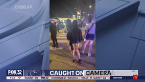 Caught on camera: Video shows teens flooding Chicago's North Side, disrupting traffic
