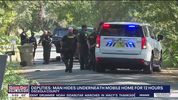 Deputies: Man hides underneath mobile home for 12 hours