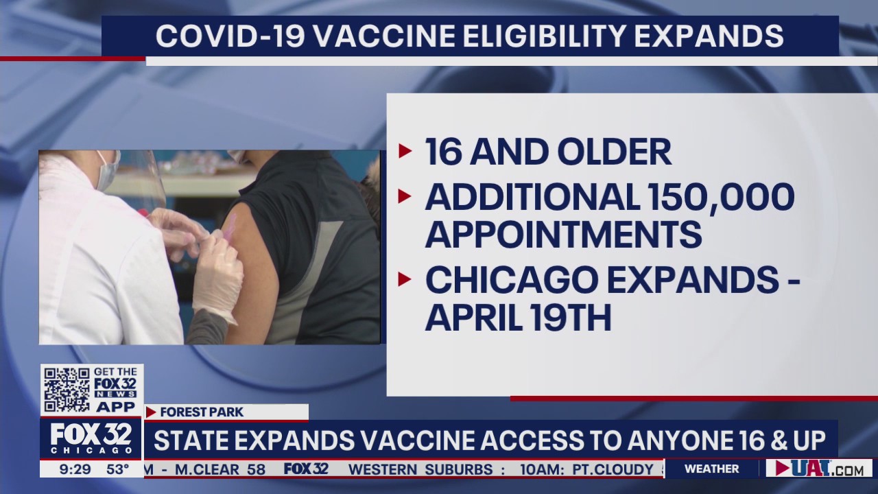 Illinois expands vaccine access to anyone 16 or older
