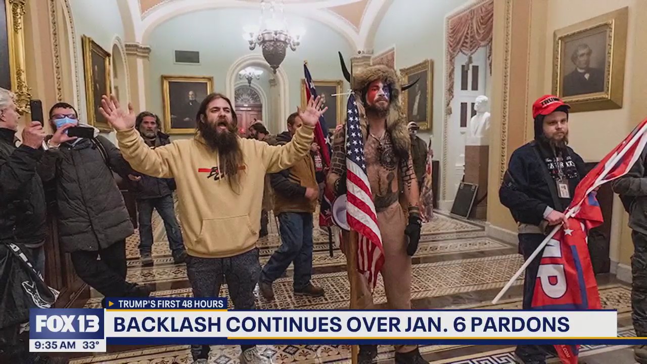 Backlash continues after President Trump's Jan. 6 pardons