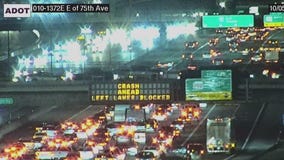 Crash near 75th Avenue shuts down eastbound I-10