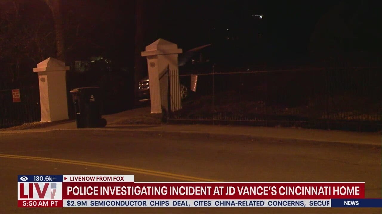 Police investigating incident at Vance's Ohio home