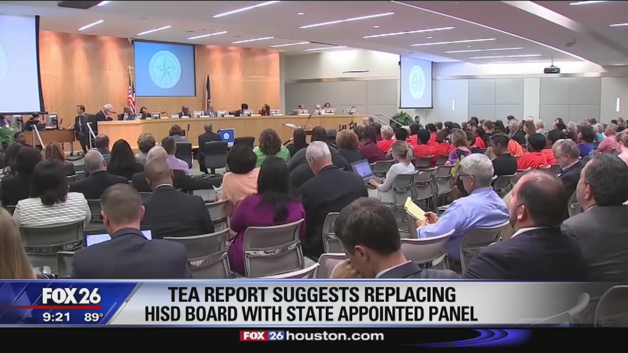 TEA report suggests replacing HISD board with state-appointed panel