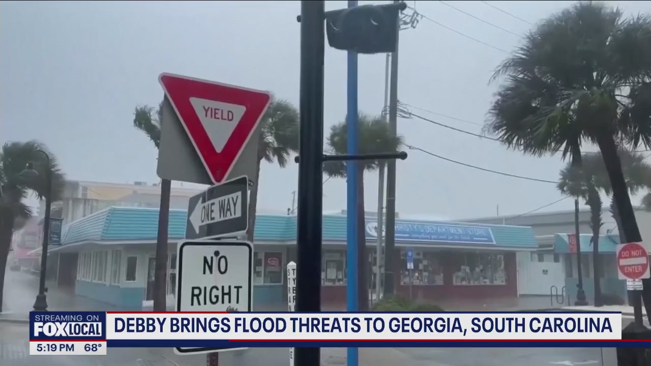 Tropical Storm Debby brings flood threats to Georgia, South Carolina