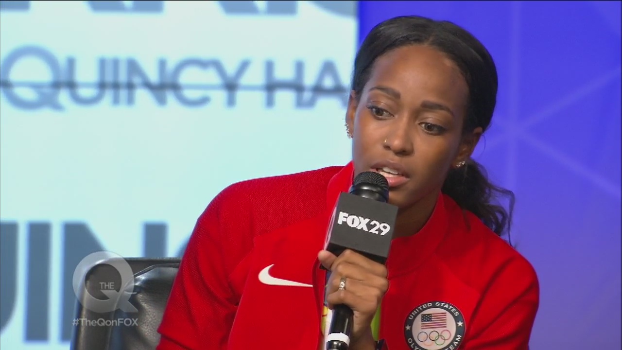 Sprinter English Gardner shows off her singing voice
