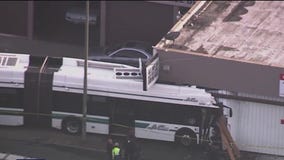 AC Transit  plows into business, after crashing with SUV in Oakland, sending 11 people to the hospital
