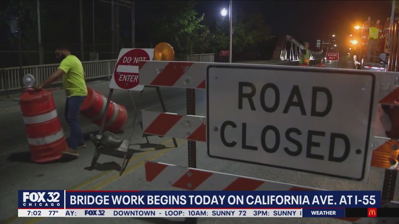 Bridge work begins today on California Avenue at I-55
