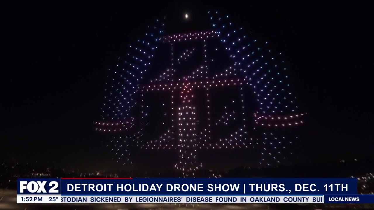 Detroit Holiday Drone Show happening on December 11th