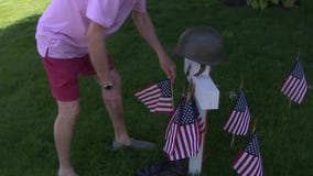 Wales veteran's Memorial Day display not hindered by his cancer fight