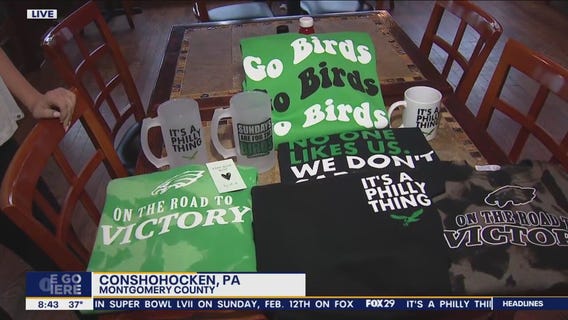 Local woman creating custom Eagles gear for Super Bowl