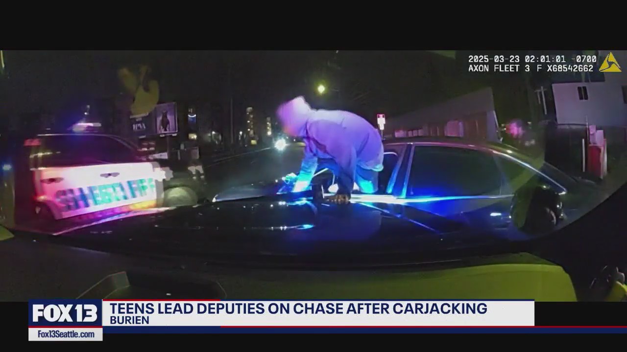 Teens lead deputies on chase after carjacking