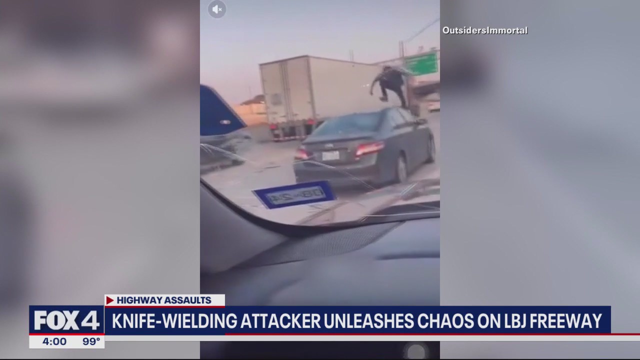 Knife-wielding man unleashes chaos after crash