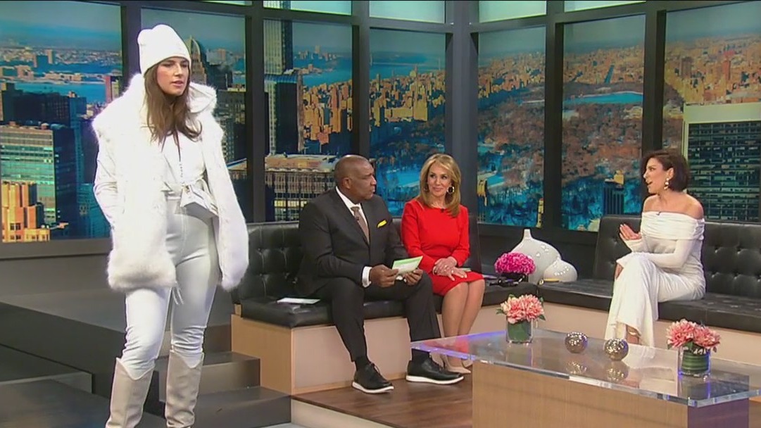 Cold weather fashion for ski, snow