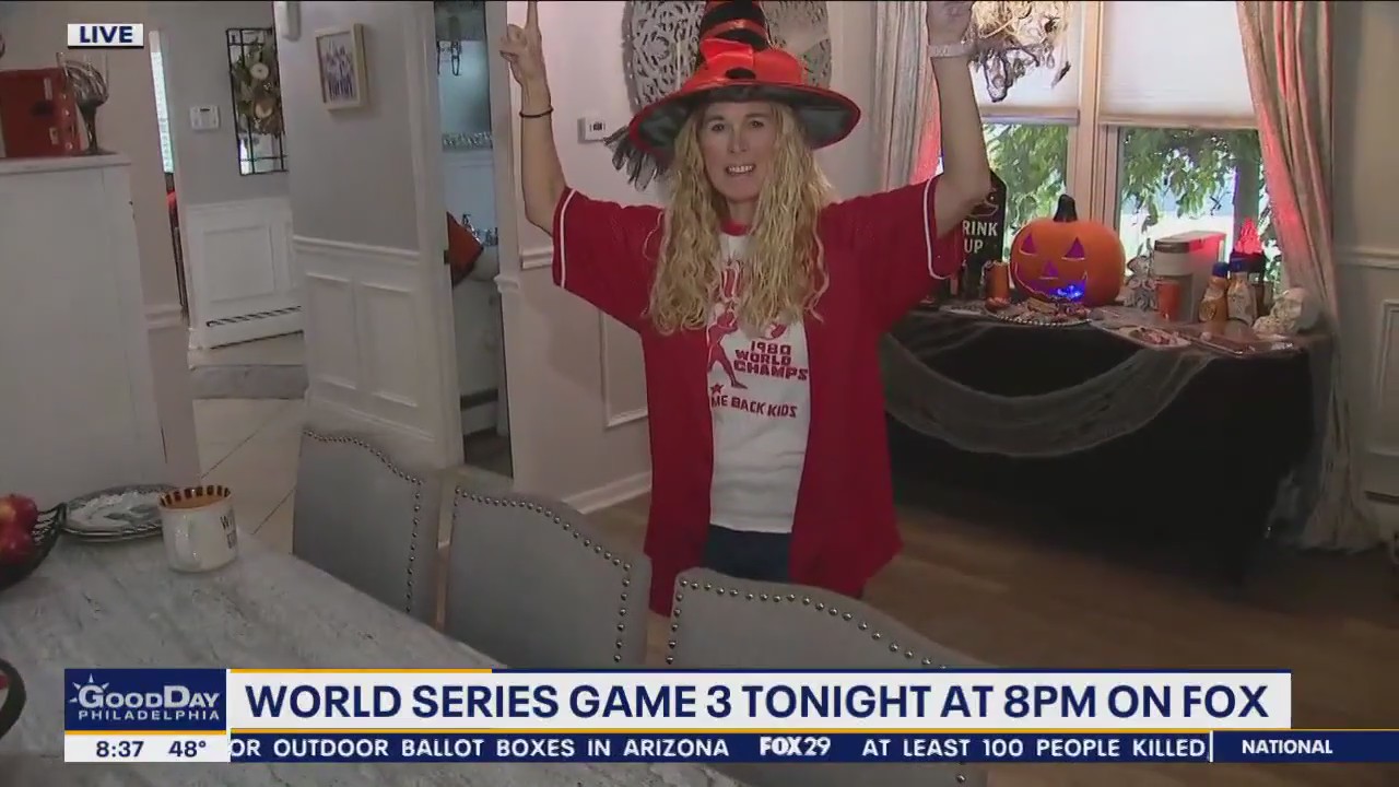 Local moms prepare to celebrate Halloween and the Phillies in one day