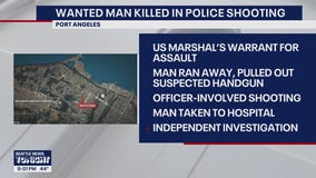 Wanted man killed in police shooting in Port Angeles