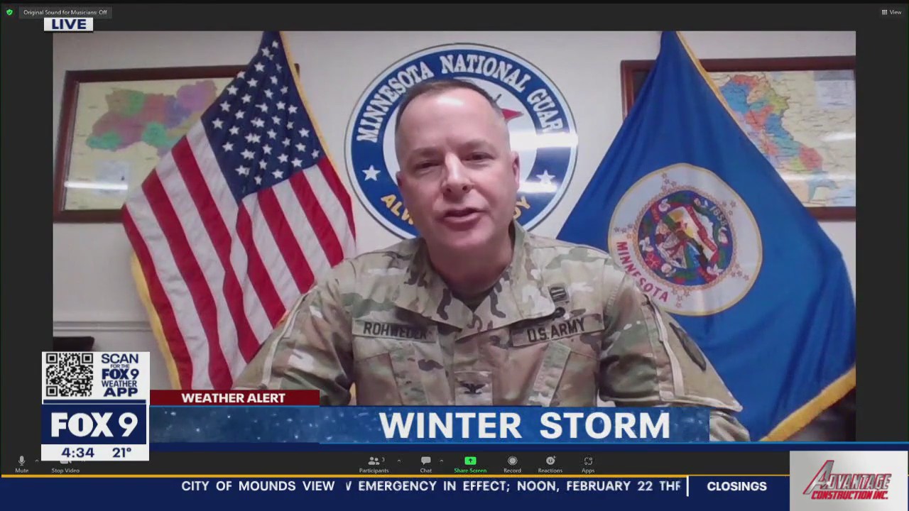 Minnesota National Guard readily available during winter storm