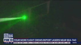 Four more flight crews report lasers near Sea-Tac