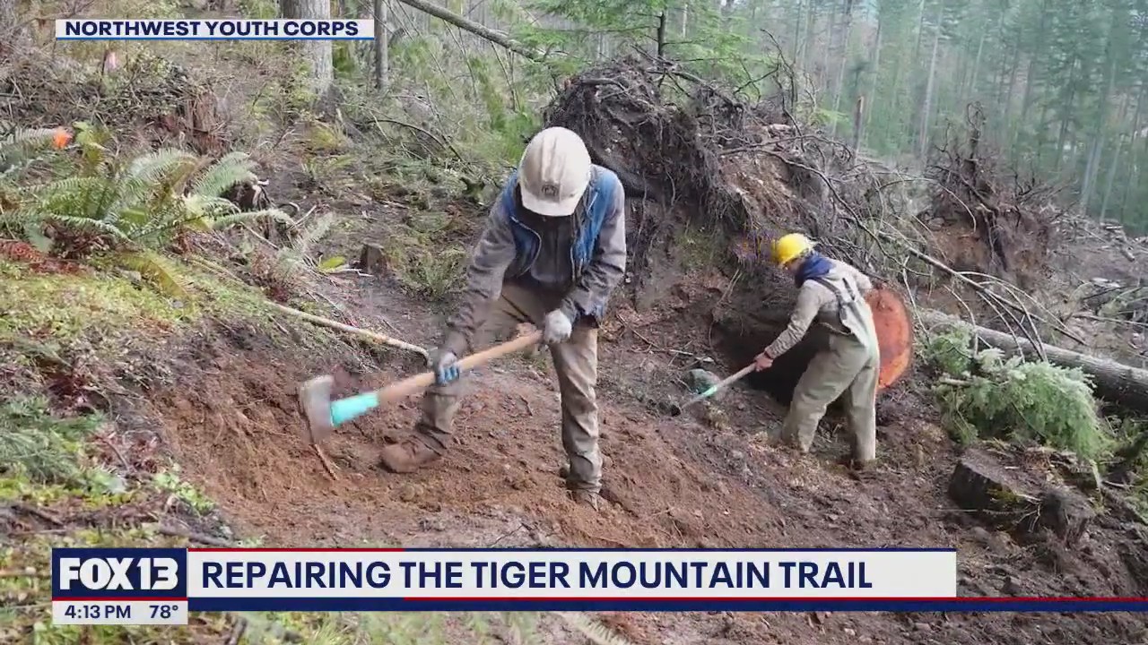 Repairing the Tiger Mountain Trail post-bomb cyclone