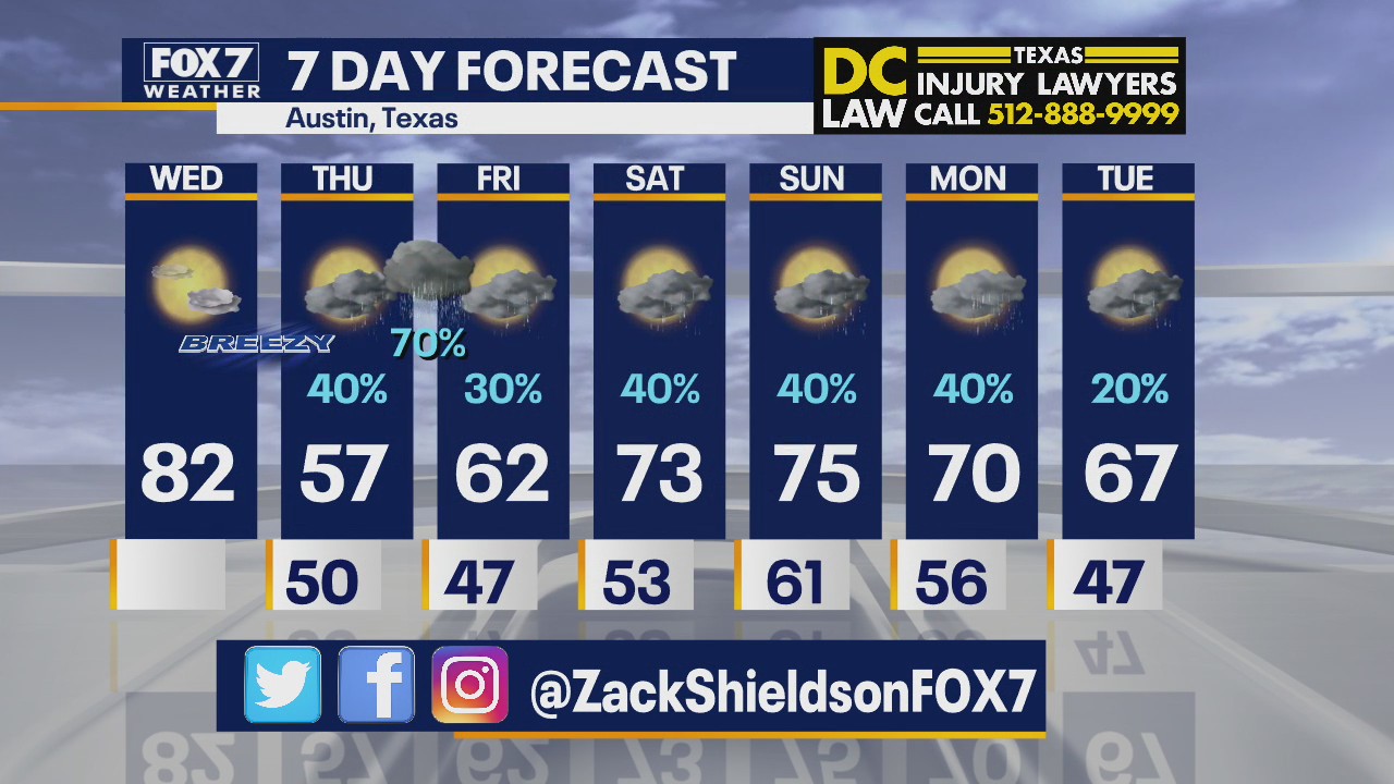 Noon weather forecast for February 24, 2021