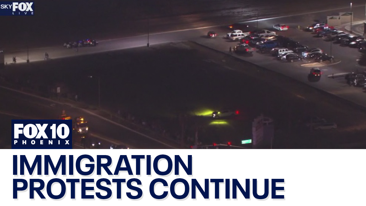 Immigration protest held near Westgate in Glendale