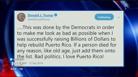 Trump reacts to Puerto Rico death toll