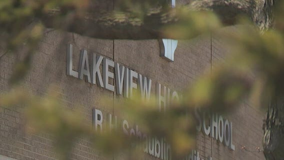 Racist writing spray painted outside Lakeview High School