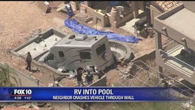 RV crashes into pool under construction in Fountain Hills