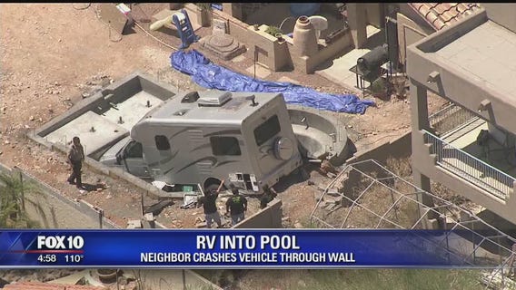 RV crashes into pool under construction in Fountain Hills