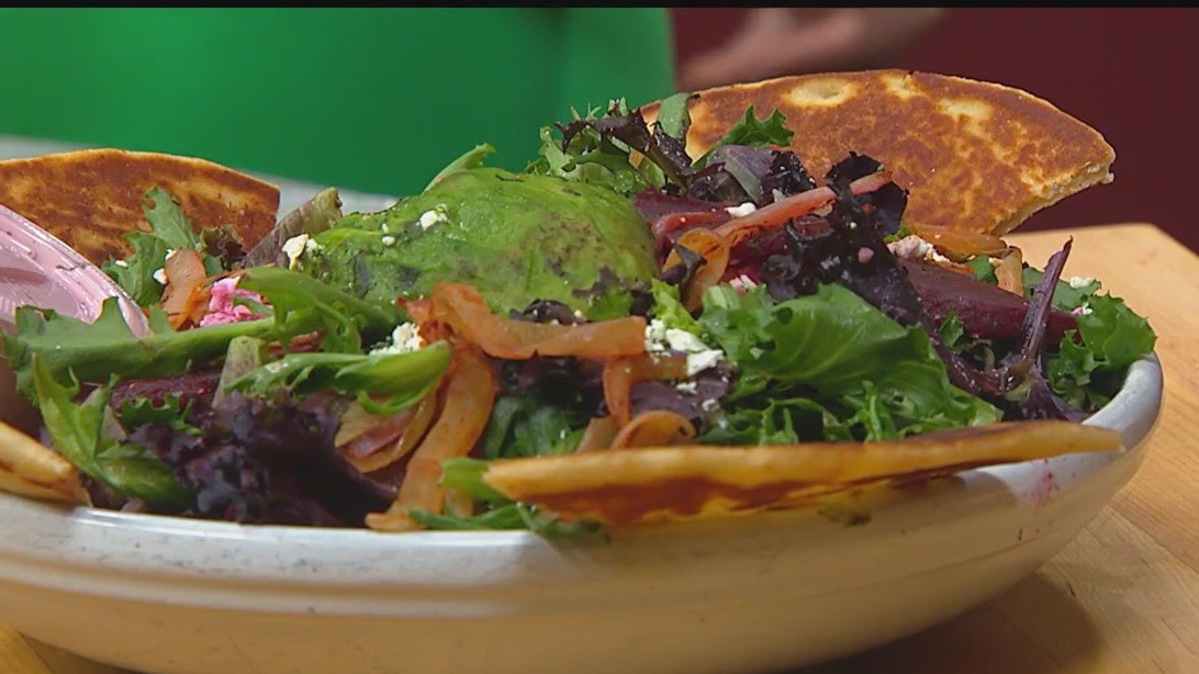 Preparing Pesto Benny with Jagged Fork's Chef Shouneyia