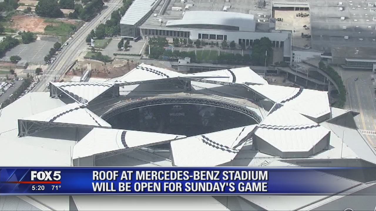 Falcons to play under and open roof at Mercedes-Benz Stadium