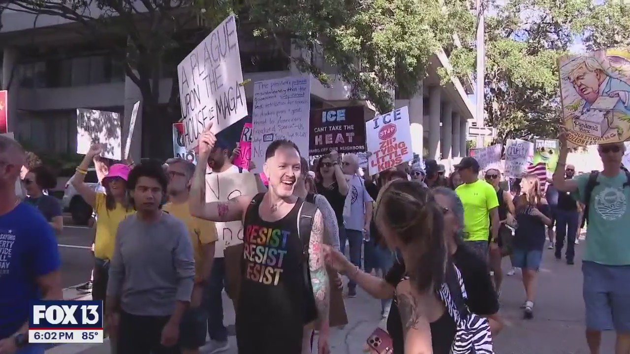 'No Kings' protests across Tampa
