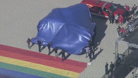 Long Beach unveils new Pride lifeguard tower after original was destroyed in fire